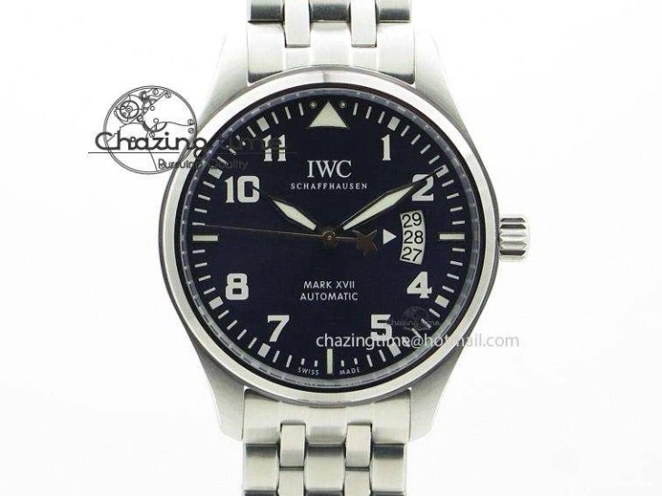 MIROTIME 0410 Affordable Big Pilot IW329703 M+F 1:1 Best Edition Black Dial on Black Nylon Strap MY 7004